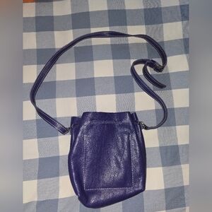 PLG Portland Leather Goods Purple Leather Bucket Bag
